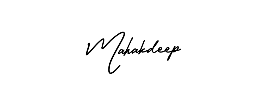 Mahakdeep stylish signature style. Best Handwritten Sign (AmerikaSignatureDemo-Regular) for my name. Handwritten Signature Collection Ideas for my name Mahakdeep. Mahakdeep signature style 3 images and pictures png