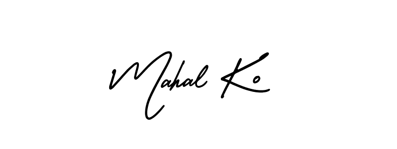 AmerikaSignatureDemo-Regular is a professional signature style that is perfect for those who want to add a touch of class to their signature. It is also a great choice for those who want to make their signature more unique. Get Mahal Ko name to fancy signature for free. Mahal Ko signature style 3 images and pictures png