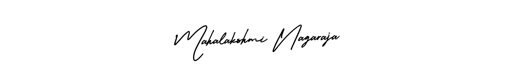 How to make Mahalakshmi Nagaraja name signature. Use AmerikaSignatureDemo-Regular style for creating short signs online. This is the latest handwritten sign. Mahalakshmi Nagaraja signature style 3 images and pictures png
