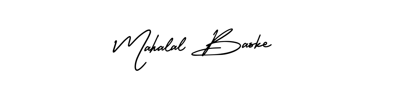 How to make Mahalal Baske name signature. Use AmerikaSignatureDemo-Regular style for creating short signs online. This is the latest handwritten sign. Mahalal Baske signature style 3 images and pictures png