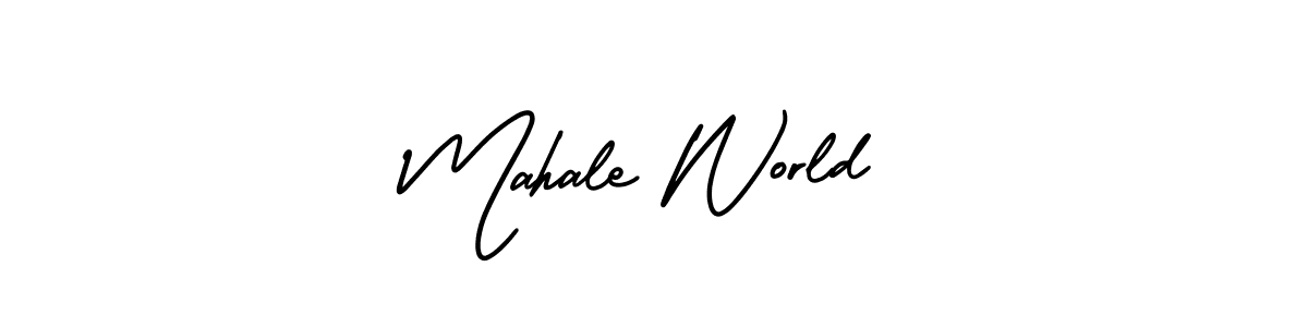 It looks lik you need a new signature style for name Mahale World. Design unique handwritten (AmerikaSignatureDemo-Regular) signature with our free signature maker in just a few clicks. Mahale World signature style 3 images and pictures png