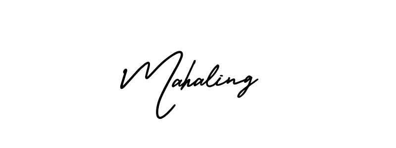 How to make Mahaling signature? AmerikaSignatureDemo-Regular is a professional autograph style. Create handwritten signature for Mahaling name. Mahaling signature style 3 images and pictures png