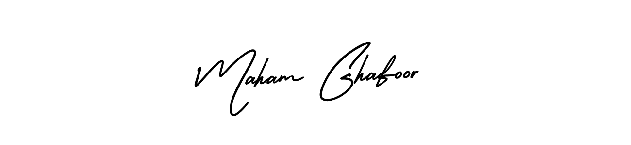 Also we have Maham Ghafoor name is the best signature style. Create professional handwritten signature collection using AmerikaSignatureDemo-Regular autograph style. Maham Ghafoor signature style 3 images and pictures png