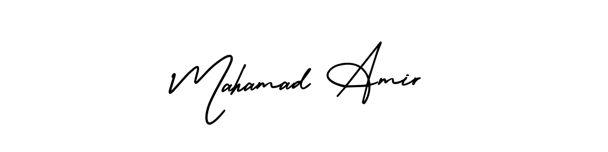 Make a short Mahamad Amir signature style. Manage your documents anywhere anytime using AmerikaSignatureDemo-Regular. Create and add eSignatures, submit forms, share and send files easily. Mahamad Amir signature style 3 images and pictures png