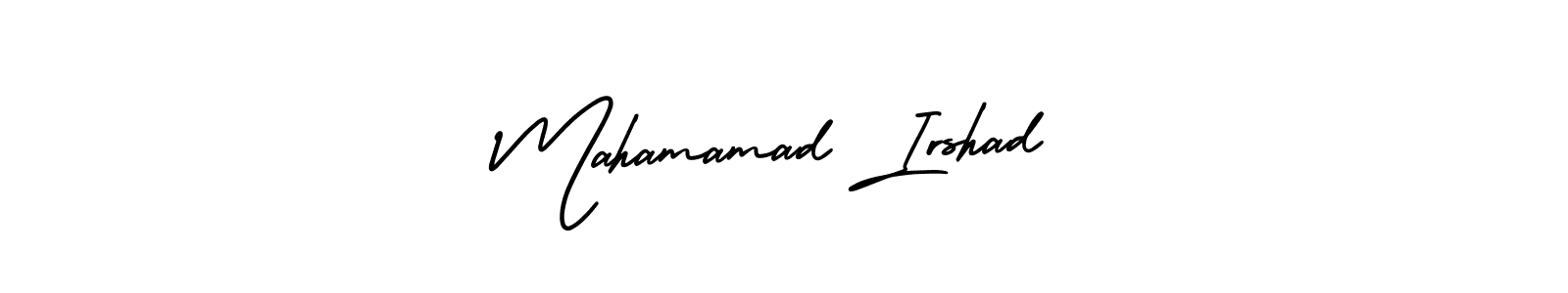 Also You can easily find your signature by using the search form. We will create Mahamamad Irshad name handwritten signature images for you free of cost using AmerikaSignatureDemo-Regular sign style. Mahamamad Irshad signature style 3 images and pictures png