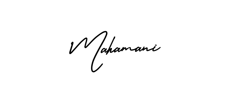 Make a beautiful signature design for name Mahamani. With this signature (AmerikaSignatureDemo-Regular) style, you can create a handwritten signature for free. Mahamani signature style 3 images and pictures png