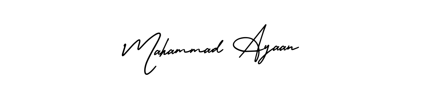 How to make Mahammad Ayaan signature? AmerikaSignatureDemo-Regular is a professional autograph style. Create handwritten signature for Mahammad Ayaan name. Mahammad Ayaan signature style 3 images and pictures png