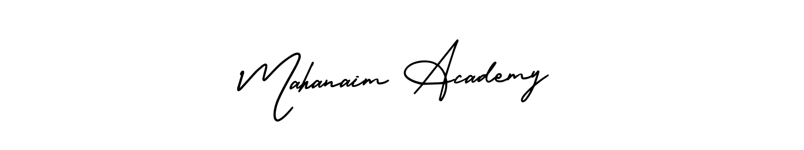 AmerikaSignatureDemo-Regular is a professional signature style that is perfect for those who want to add a touch of class to their signature. It is also a great choice for those who want to make their signature more unique. Get Mahanaim Academy name to fancy signature for free. Mahanaim Academy signature style 3 images and pictures png