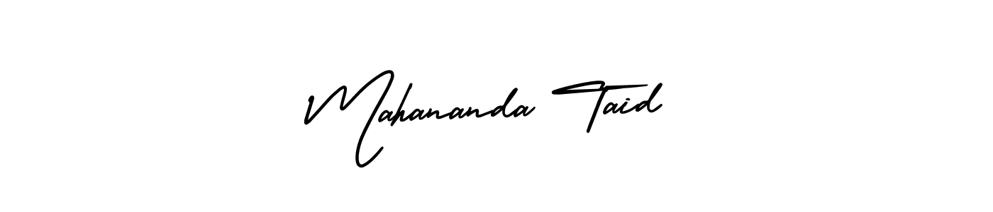 How to make Mahananda Taid name signature. Use AmerikaSignatureDemo-Regular style for creating short signs online. This is the latest handwritten sign. Mahananda Taid signature style 3 images and pictures png