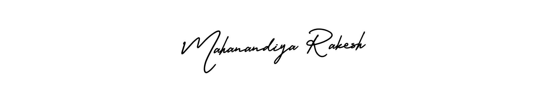 Design your own signature with our free online signature maker. With this signature software, you can create a handwritten (AmerikaSignatureDemo-Regular) signature for name Mahanandiya Rakesh. Mahanandiya Rakesh signature style 3 images and pictures png