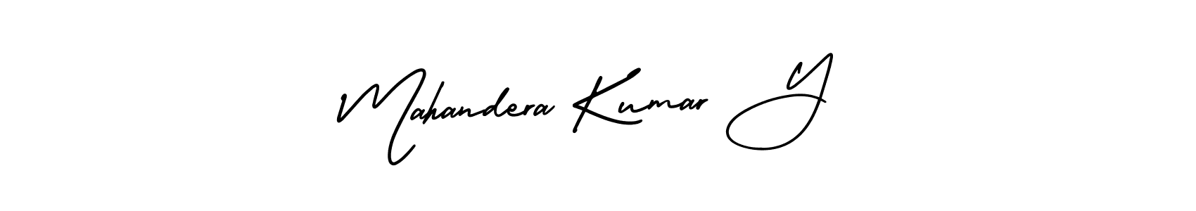 Make a beautiful signature design for name Mahandera Kumar Y. Use this online signature maker to create a handwritten signature for free. Mahandera Kumar Y signature style 3 images and pictures png