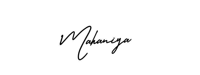 Similarly AmerikaSignatureDemo-Regular is the best handwritten signature design. Signature creator online .You can use it as an online autograph creator for name Mahaniya. Mahaniya signature style 3 images and pictures png