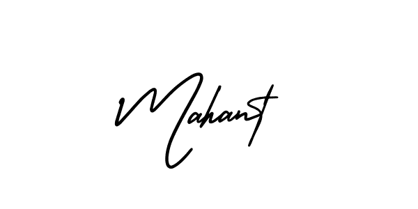 Mahant stylish signature style. Best Handwritten Sign (AmerikaSignatureDemo-Regular) for my name. Handwritten Signature Collection Ideas for my name Mahant. Mahant signature style 3 images and pictures png
