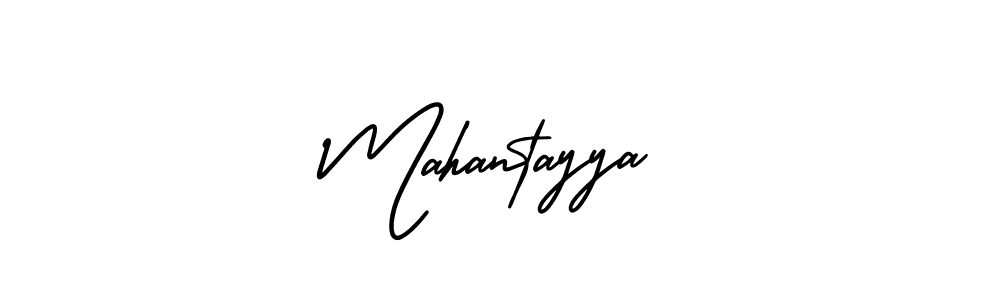 Use a signature maker to create a handwritten signature online. With this signature software, you can design (AmerikaSignatureDemo-Regular) your own signature for name Mahantayya. Mahantayya signature style 3 images and pictures png