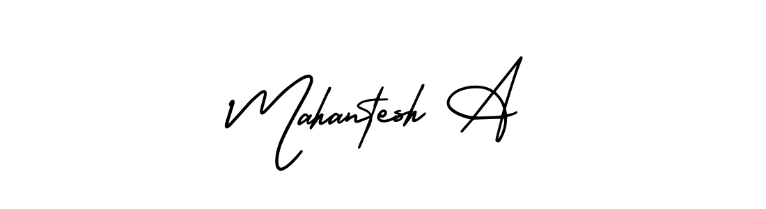 Use a signature maker to create a handwritten signature online. With this signature software, you can design (AmerikaSignatureDemo-Regular) your own signature for name Mahantesh A. Mahantesh A signature style 3 images and pictures png