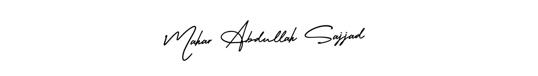 Make a beautiful signature design for name Mahar Abdullah Sajjad. With this signature (AmerikaSignatureDemo-Regular) style, you can create a handwritten signature for free. Mahar Abdullah Sajjad signature style 3 images and pictures png