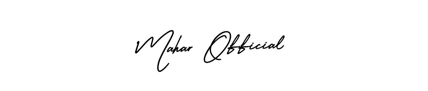 AmerikaSignatureDemo-Regular is a professional signature style that is perfect for those who want to add a touch of class to their signature. It is also a great choice for those who want to make their signature more unique. Get Mahar Official name to fancy signature for free. Mahar Official signature style 3 images and pictures png