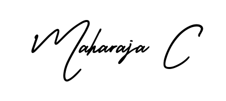 Design your own signature with our free online signature maker. With this signature software, you can create a handwritten (AmerikaSignatureDemo-Regular) signature for name Maharaja C. Maharaja C signature style 3 images and pictures png