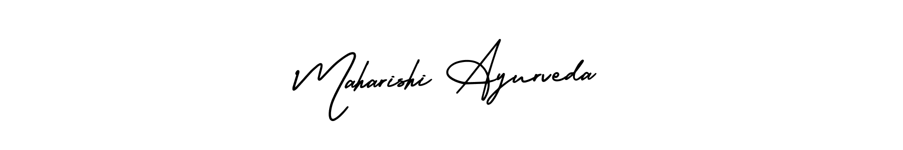 Use a signature maker to create a handwritten signature online. With this signature software, you can design (AmerikaSignatureDemo-Regular) your own signature for name Maharishi Ayurveda. Maharishi Ayurveda signature style 3 images and pictures png