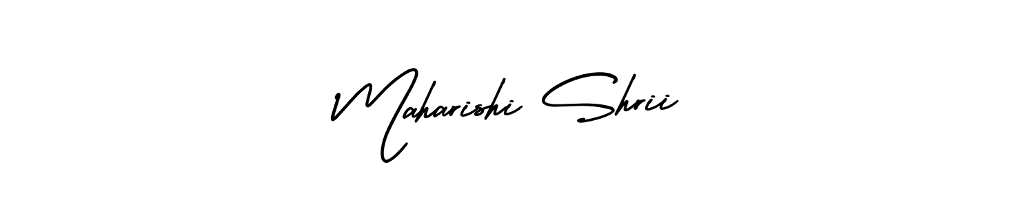 Make a beautiful signature design for name Maharishi Shrii. With this signature (AmerikaSignatureDemo-Regular) style, you can create a handwritten signature for free. Maharishi Shrii signature style 3 images and pictures png