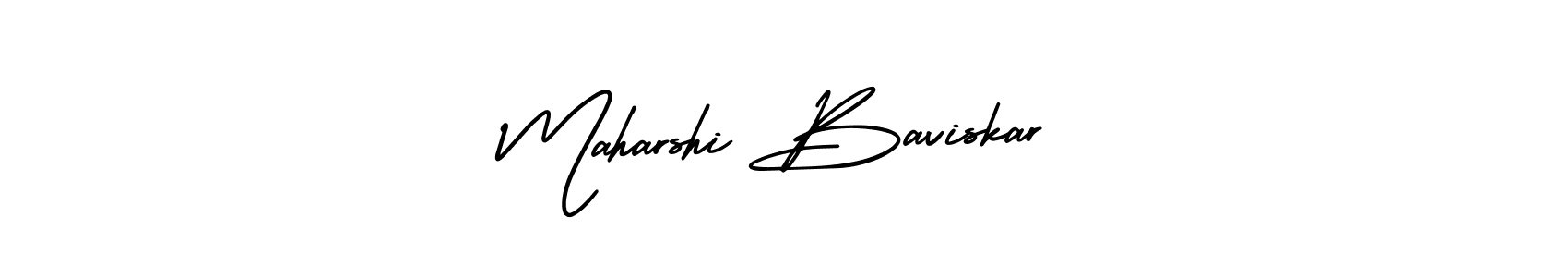 Design your own signature with our free online signature maker. With this signature software, you can create a handwritten (AmerikaSignatureDemo-Regular) signature for name Maharshi Baviskar. Maharshi Baviskar signature style 3 images and pictures png