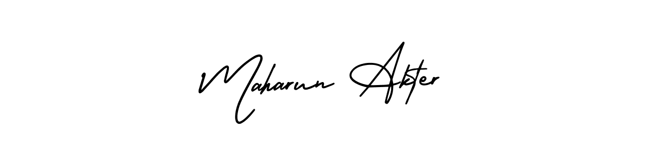 How to make Maharun Akter signature? AmerikaSignatureDemo-Regular is a professional autograph style. Create handwritten signature for Maharun Akter name. Maharun Akter signature style 3 images and pictures png