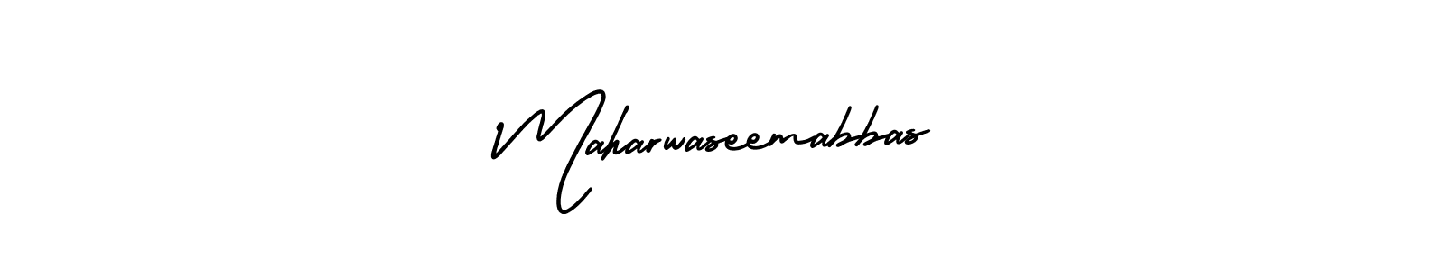 Make a beautiful signature design for name Maharwaseemabbas. With this signature (AmerikaSignatureDemo-Regular) style, you can create a handwritten signature for free. Maharwaseemabbas signature style 3 images and pictures png