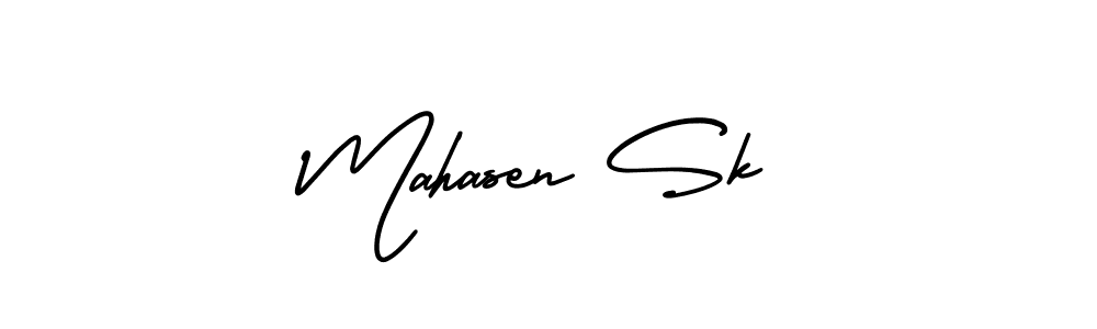 Make a beautiful signature design for name Mahasen Sk. With this signature (AmerikaSignatureDemo-Regular) style, you can create a handwritten signature for free. Mahasen Sk signature style 3 images and pictures png