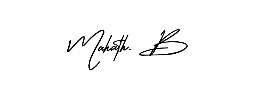 How to make Mahath. B name signature. Use AmerikaSignatureDemo-Regular style for creating short signs online. This is the latest handwritten sign. Mahath. B signature style 3 images and pictures png