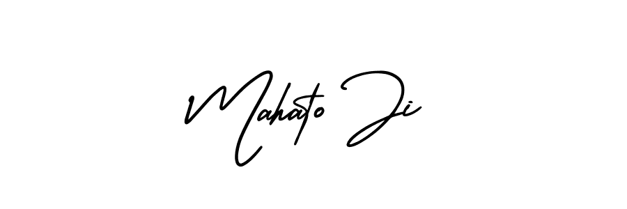 The best way (AmerikaSignatureDemo-Regular) to make a short signature is to pick only two or three words in your name. The name Mahato Ji include a total of six letters. For converting this name. Mahato Ji signature style 3 images and pictures png