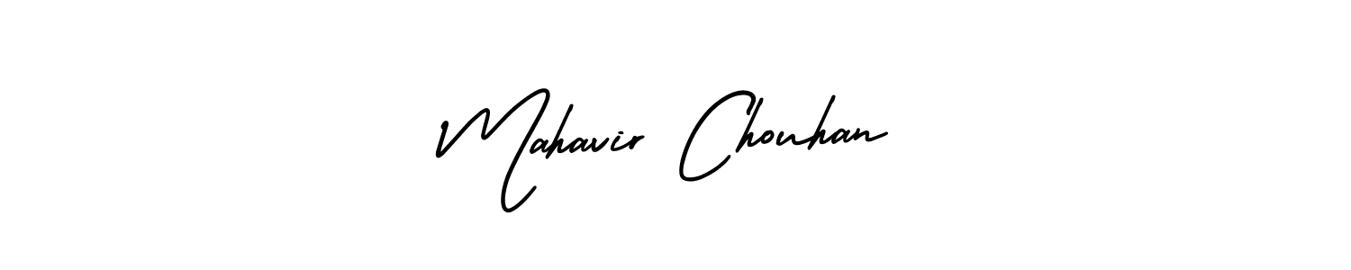 How to make Mahavir Chouhan name signature. Use AmerikaSignatureDemo-Regular style for creating short signs online. This is the latest handwritten sign. Mahavir Chouhan signature style 3 images and pictures png