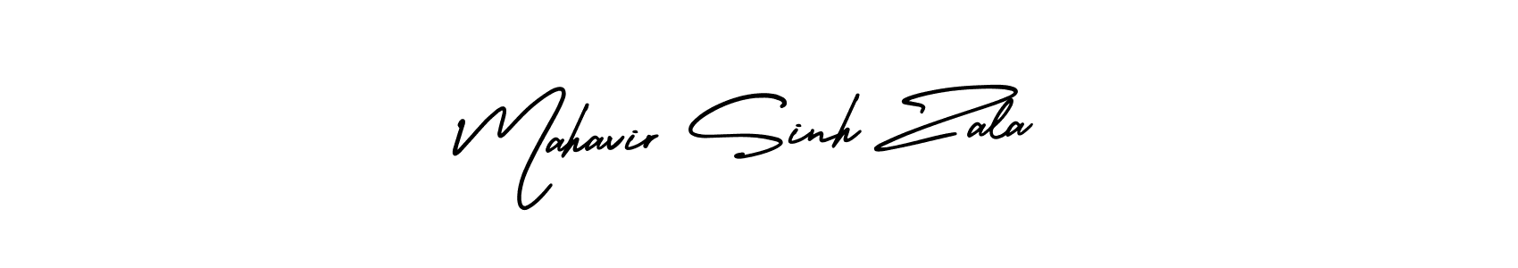 Use a signature maker to create a handwritten signature online. With this signature software, you can design (AmerikaSignatureDemo-Regular) your own signature for name Mahavir Sinh Zala. Mahavir Sinh Zala signature style 3 images and pictures png