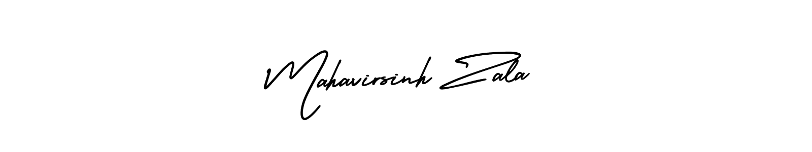 Mahavirsinh Zala stylish signature style. Best Handwritten Sign (AmerikaSignatureDemo-Regular) for my name. Handwritten Signature Collection Ideas for my name Mahavirsinh Zala. Mahavirsinh Zala signature style 3 images and pictures png