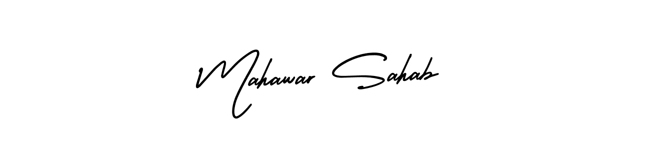 Make a beautiful signature design for name Mahawar Sahab. With this signature (AmerikaSignatureDemo-Regular) style, you can create a handwritten signature for free. Mahawar Sahab signature style 3 images and pictures png