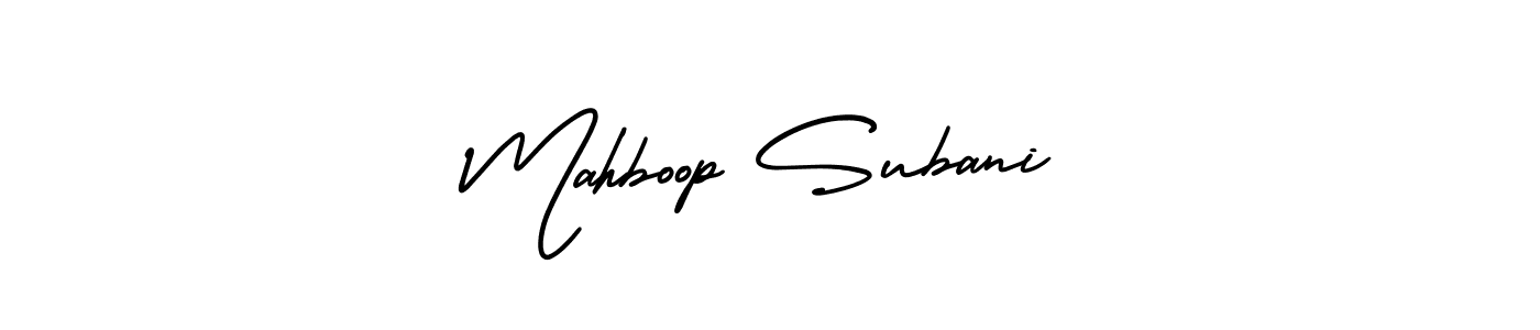 Make a beautiful signature design for name Mahboop Subani. With this signature (AmerikaSignatureDemo-Regular) style, you can create a handwritten signature for free. Mahboop Subani signature style 3 images and pictures png
