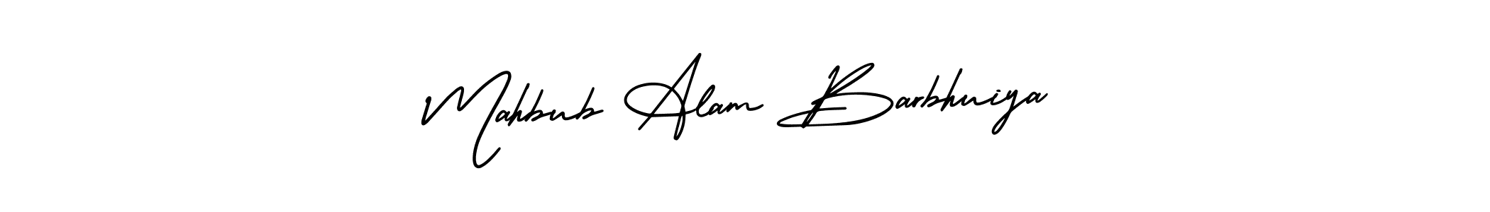 Make a beautiful signature design for name Mahbub Alam Barbhuiya. With this signature (AmerikaSignatureDemo-Regular) style, you can create a handwritten signature for free. Mahbub Alam Barbhuiya signature style 3 images and pictures png