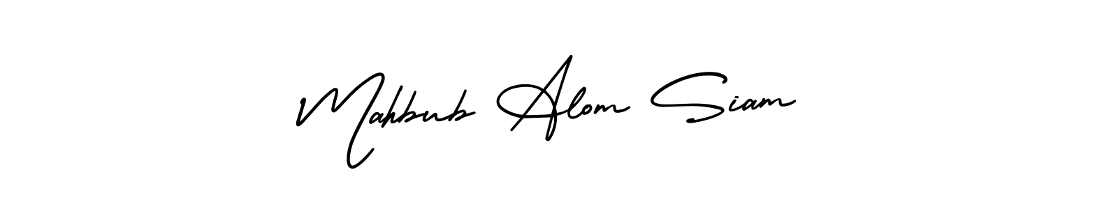 Make a beautiful signature design for name Mahbub Alom Siam. With this signature (AmerikaSignatureDemo-Regular) style, you can create a handwritten signature for free. Mahbub Alom Siam signature style 3 images and pictures png