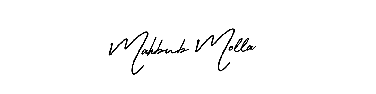 Mahbub Molla stylish signature style. Best Handwritten Sign (AmerikaSignatureDemo-Regular) for my name. Handwritten Signature Collection Ideas for my name Mahbub Molla. Mahbub Molla signature style 3 images and pictures png