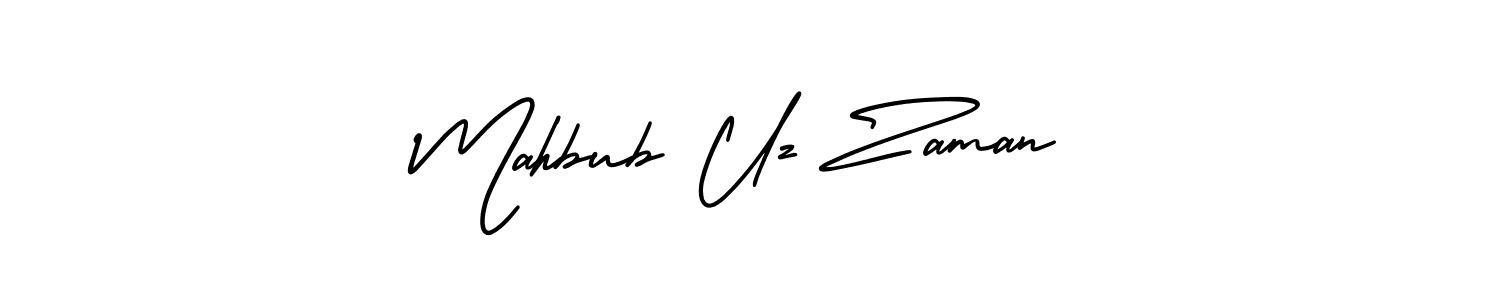 How to make Mahbub Uz Zaman name signature. Use AmerikaSignatureDemo-Regular style for creating short signs online. This is the latest handwritten sign. Mahbub Uz Zaman signature style 3 images and pictures png