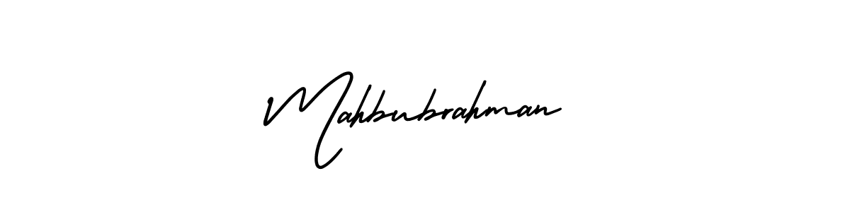 Use a signature maker to create a handwritten signature online. With this signature software, you can design (AmerikaSignatureDemo-Regular) your own signature for name Mahbubrahman. Mahbubrahman signature style 3 images and pictures png