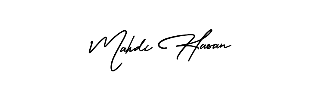 The best way (AmerikaSignatureDemo-Regular) to make a short signature is to pick only two or three words in your name. The name Mahdi Hasan include a total of six letters. For converting this name. Mahdi Hasan signature style 3 images and pictures png