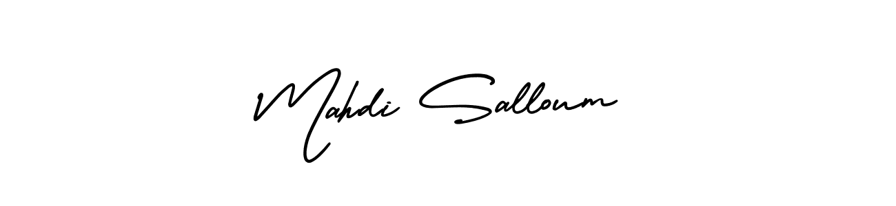 How to make Mahdi Salloum name signature. Use AmerikaSignatureDemo-Regular style for creating short signs online. This is the latest handwritten sign. Mahdi Salloum signature style 3 images and pictures png