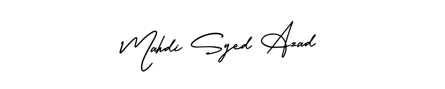 Use a signature maker to create a handwritten signature online. With this signature software, you can design (AmerikaSignatureDemo-Regular) your own signature for name Mahdi Syed Azad. Mahdi Syed Azad signature style 3 images and pictures png