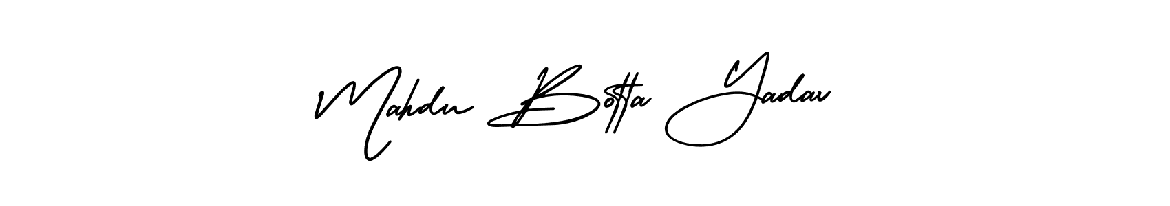 Make a beautiful signature design for name Mahdu Botta Yadav. With this signature (AmerikaSignatureDemo-Regular) style, you can create a handwritten signature for free. Mahdu Botta Yadav signature style 3 images and pictures png