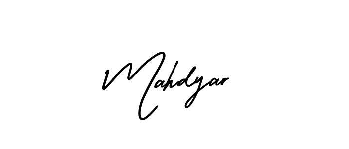 Mahdyar stylish signature style. Best Handwritten Sign (AmerikaSignatureDemo-Regular) for my name. Handwritten Signature Collection Ideas for my name Mahdyar. Mahdyar signature style 3 images and pictures png