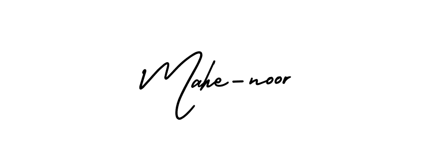 You should practise on your own different ways (AmerikaSignatureDemo-Regular) to write your name (Mahe-noor) in signature. don't let someone else do it for you. Mahe-noor signature style 3 images and pictures png