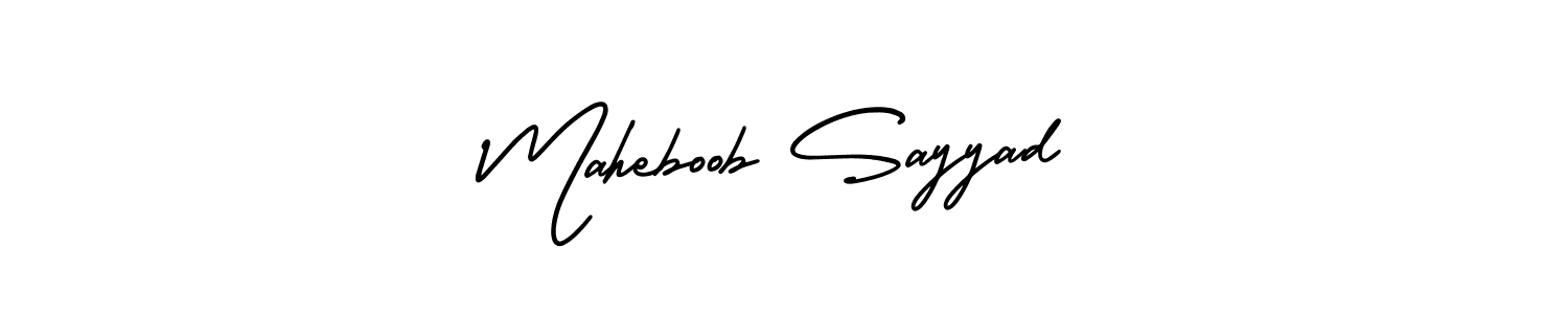 Use a signature maker to create a handwritten signature online. With this signature software, you can design (AmerikaSignatureDemo-Regular) your own signature for name Maheboob Sayyad. Maheboob Sayyad signature style 3 images and pictures png