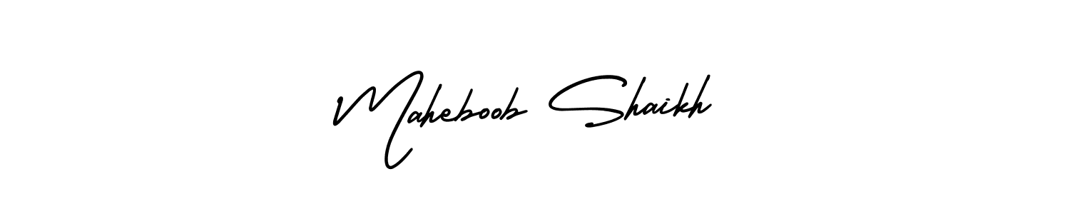 It looks lik you need a new signature style for name Maheboob Shaikh. Design unique handwritten (AmerikaSignatureDemo-Regular) signature with our free signature maker in just a few clicks. Maheboob Shaikh signature style 3 images and pictures png