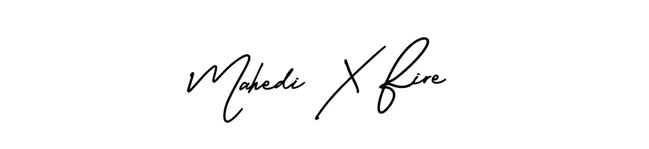 if you are searching for the best signature style for your name Mahedi X Fire. so please give up your signature search. here we have designed multiple signature styles  using AmerikaSignatureDemo-Regular. Mahedi X Fire signature style 3 images and pictures png