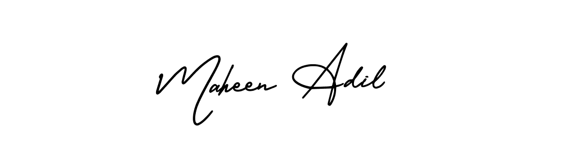 It looks lik you need a new signature style for name Maheen Adil. Design unique handwritten (AmerikaSignatureDemo-Regular) signature with our free signature maker in just a few clicks. Maheen Adil signature style 3 images and pictures png